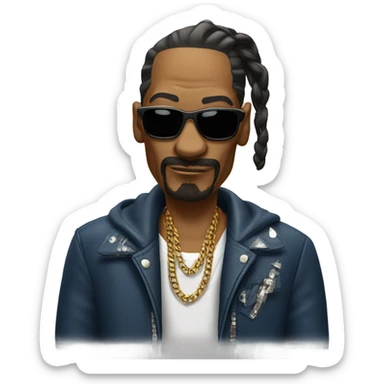 snoop dog with a mow hawk  sticker