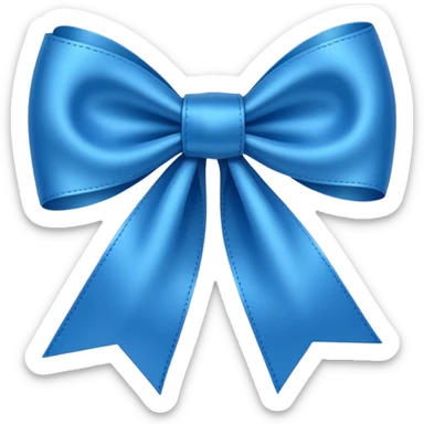 Blue ribbon for diabetes awareness day emoji  sticker
