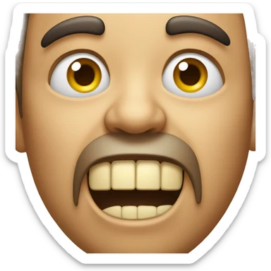 Cringing face sticker