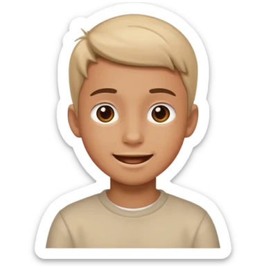 realistic portrait of a boy sticker