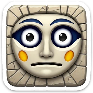 Curse in the middle of the mosaic sticker