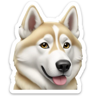 Blonde husky  sticker