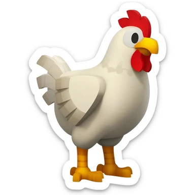 minecraft chicken sticker