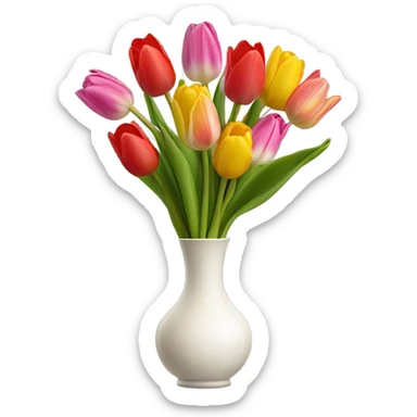 Tulips in vase sticker