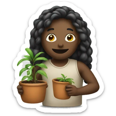 an emoji holding a pot  sticker