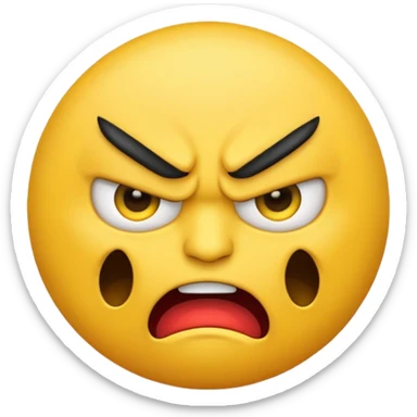 Mean emoji sticker