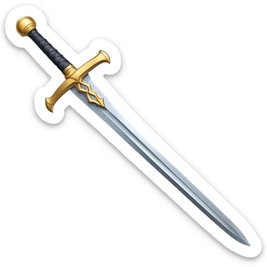a sharp sword with metallic blade, kılıç sticker