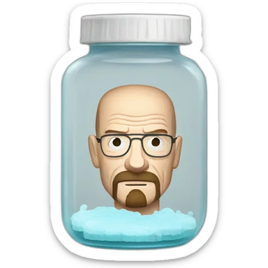Walter White in Jar with white glue sticker