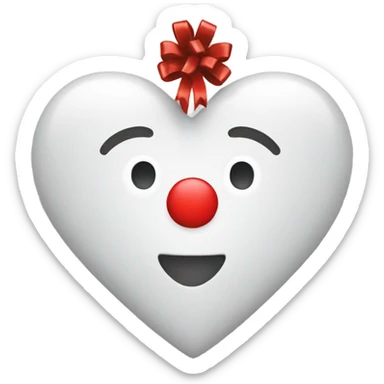 Christmas heart sticker