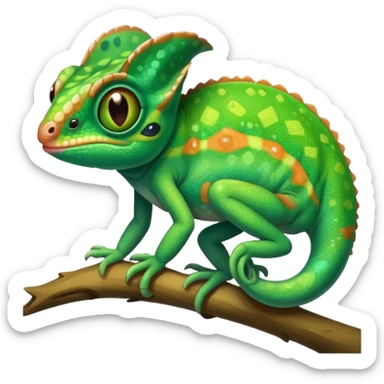 Emoji de camaleón, que sea bonito, tierno y único para compartir con mi pareja, entonces que sea único sticker