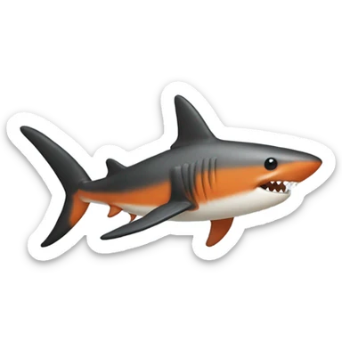carrot shark sticker