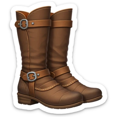 medievil boots, simple fantasy adveture boots, female, no laces sticker