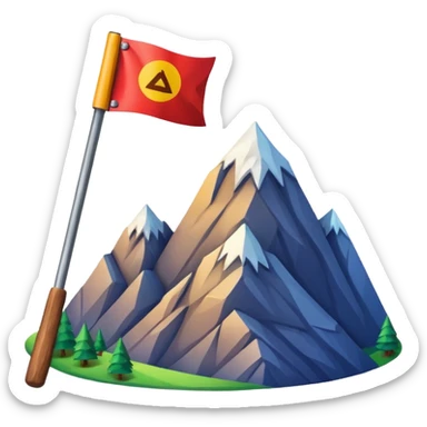 Flag of a mountain and a hammer sticker
