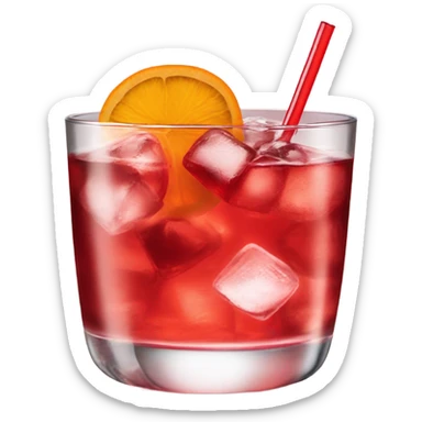 Shirley temple drink with ice  sticker