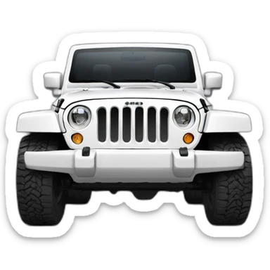 White Jeep wrangler  sticker