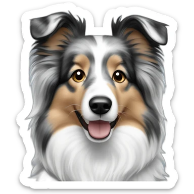 Blue Merle Sheltie sticker