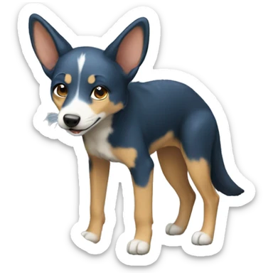 Blue healer digging sticker