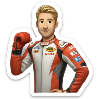 motorsports guy chest out sticker