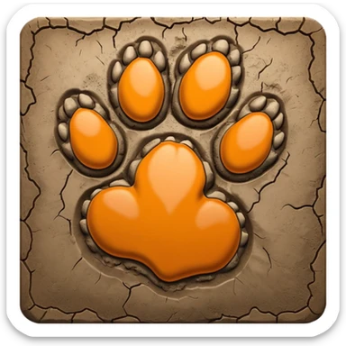 Bobcat paw print  sticker