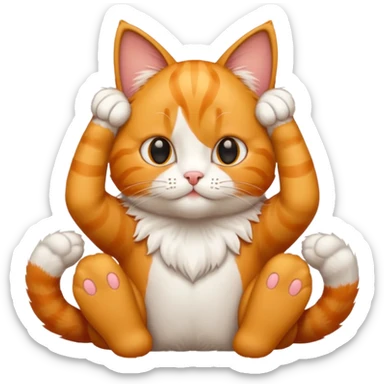 hear-no-evil cat sticker