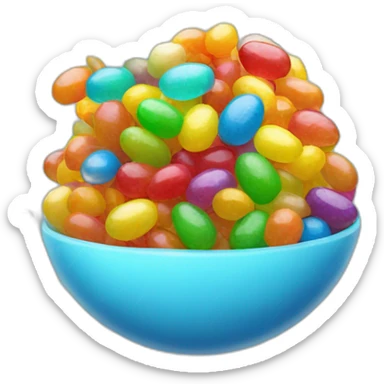 Raining jelly beans sticker