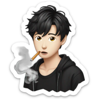 Jungkook in smoking sticker
