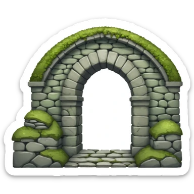 fantasy stone bridge sticker