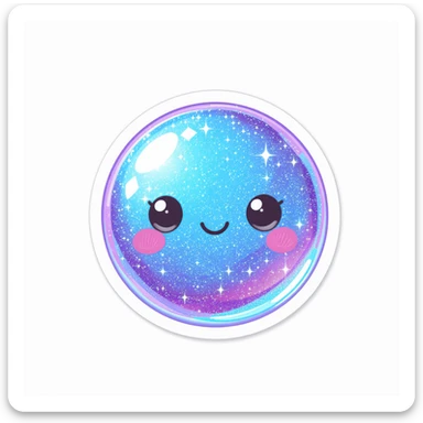 cute and shiny object with sparkles, no background sticker