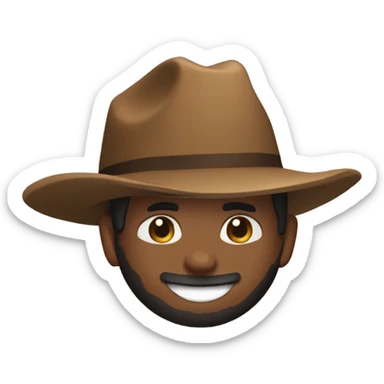 Brown man bull riding sticker