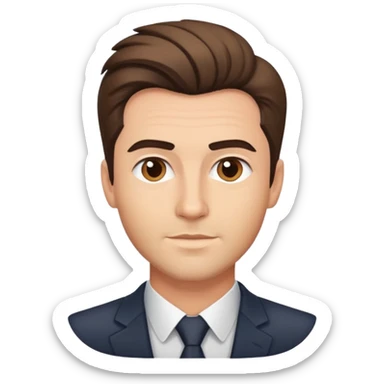 A professional looking man named Alex Cansani with modern styled hair sticker