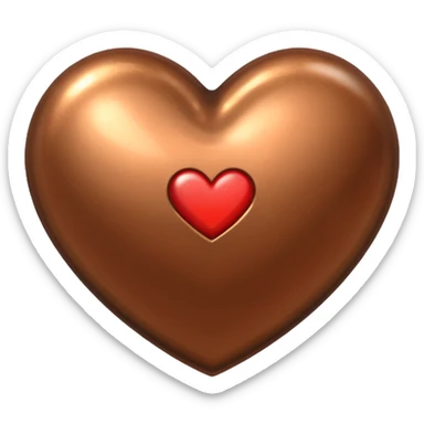 bronze heart sticker