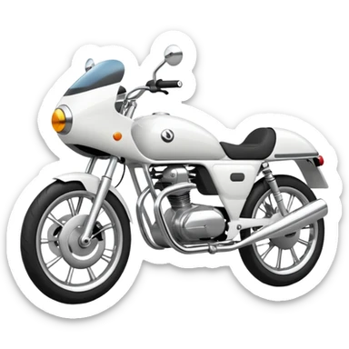 White naked bike sticker