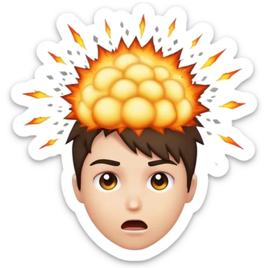 Explosion out of my head  sticker