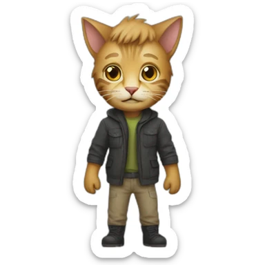 cat man1001 sticker