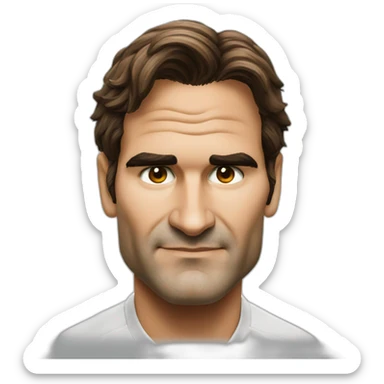Roger federer face sticker