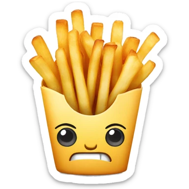 Fries with bow sticker