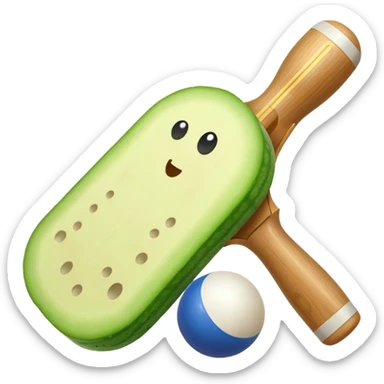 🥒+🏓 sticker