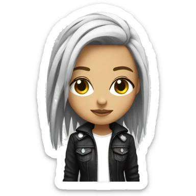 2 girls cool rock punk techno  sticker