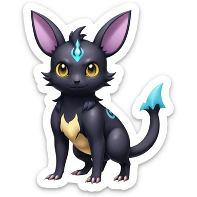Shiny Dark Noibat-Umbreon-Nidorino-fusion-hybrid full body sticker