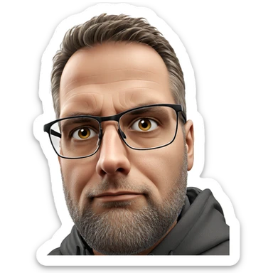 realistic portrait of a male sticker