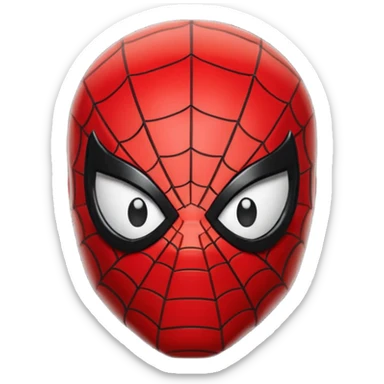 Spiderman Lego head black sticker