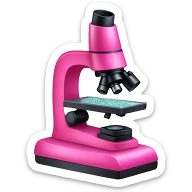 Pink ombre microscope with glitter  sticker