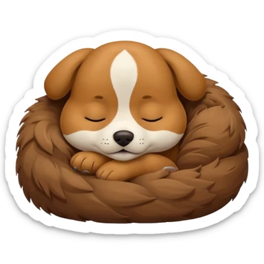 cute doggy sleeping sticker
