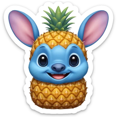 Pineapple Disney stitch sticker
