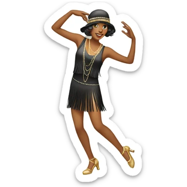 dancing flapper  sticker