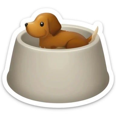 dog bowl sticker