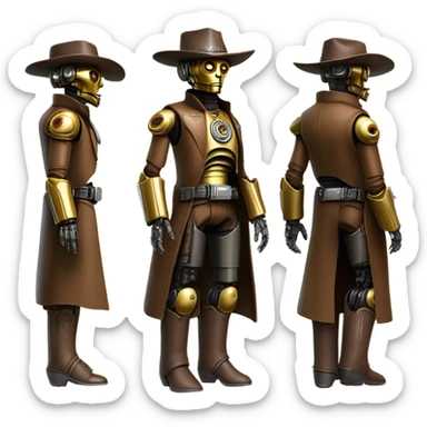 Old west Bounty hunter C3po  sticker