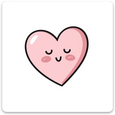 pink sticker playful hand drawn doodle heart sticker