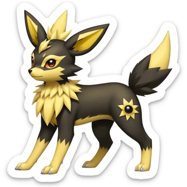Umbreon-Jolteon-Fakemon-hybrid -fusion- full body sticker