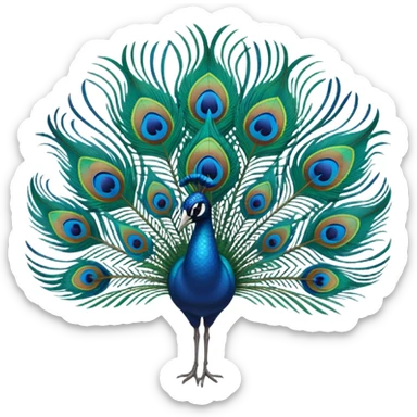 Make an peacock feather emoji sticker